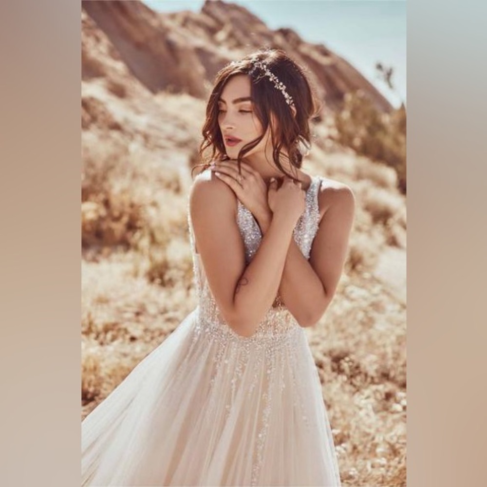 Anthropologie x BHLDN Justin & Taylor Pearl Rosales Halo Hairpiece